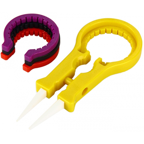 KNIPEX 92 72 45 - 3696 Pinzetta Di Precisione Punta Arrontondata Zigrinata Opacizzata Antiriflesso 3696 - Foto 5